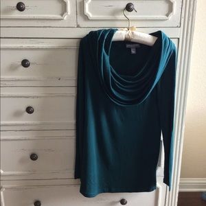 Slouched neck long sleeve top